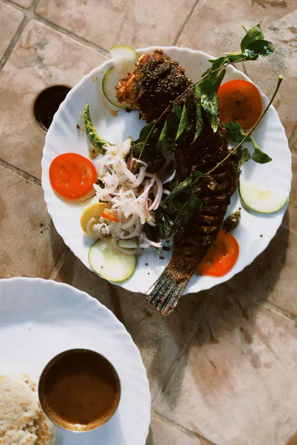 Goan fried fish thali